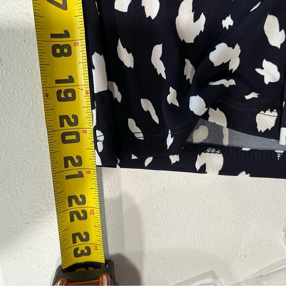 New! Mia & Tess Navy Blue Polka Dot Crop Leg Jumpsuit Waist Tie Womens Small - Picture 8 of 8